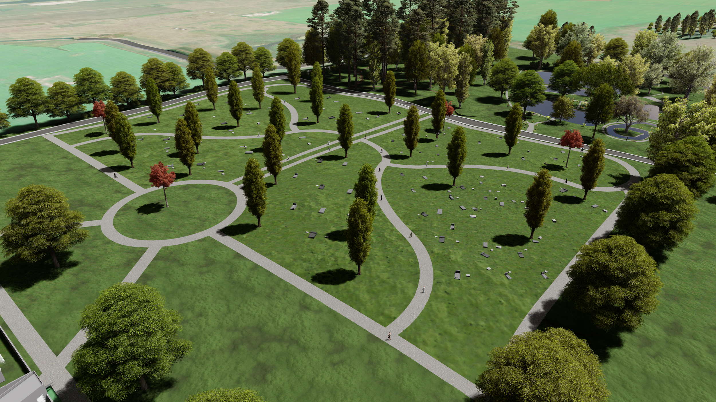 Burial area rendering